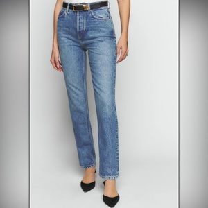 Petites Cynthia High Rise Straight Jeans